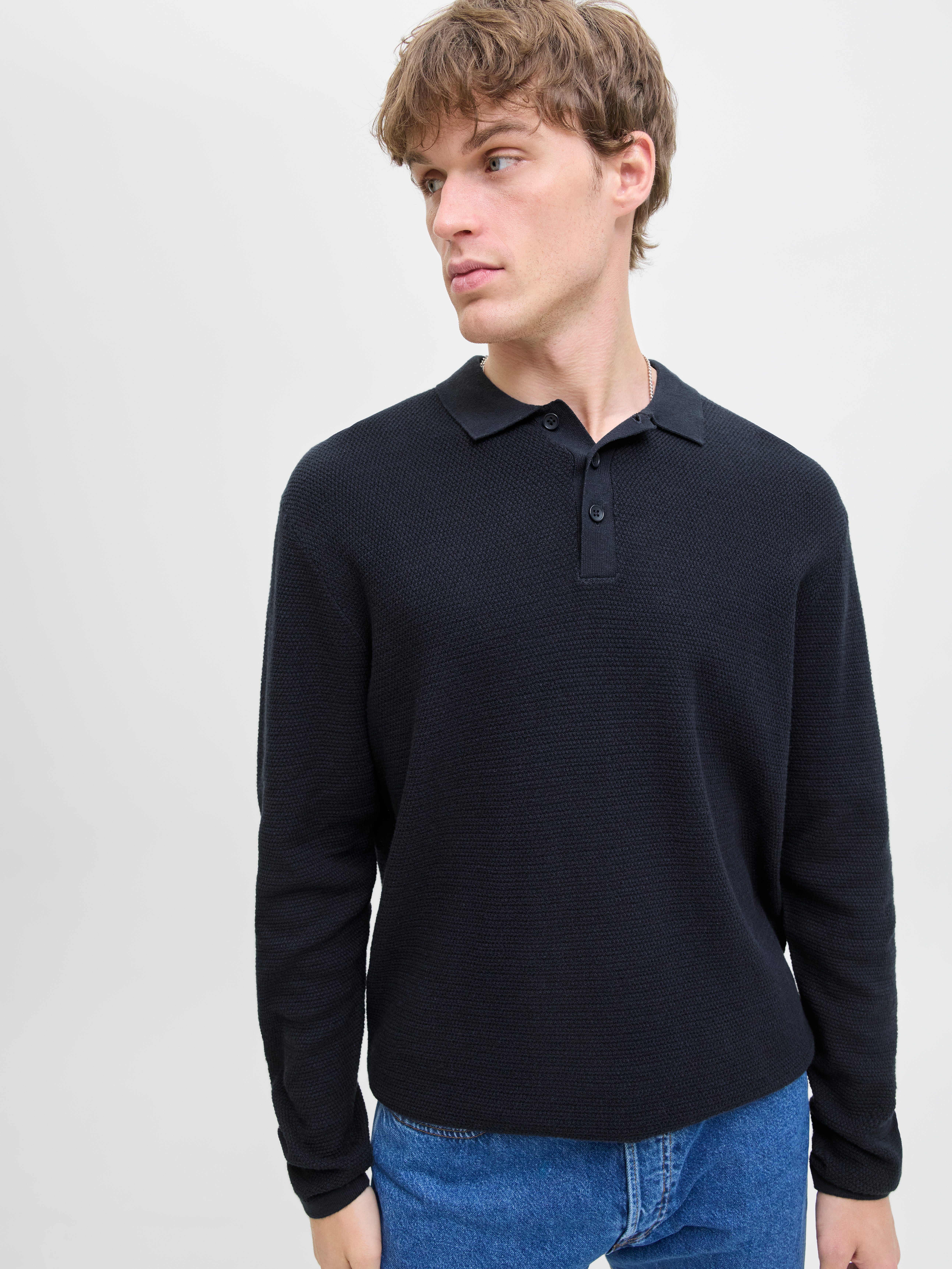 Relaxed Fit Knitted Polo-Shirt | Jack & Jones