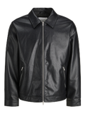 ジャケット・アウター NHOJ Black Spread Collar Jacket Spread collar Biker Jacket | Black | Jack & Jones®