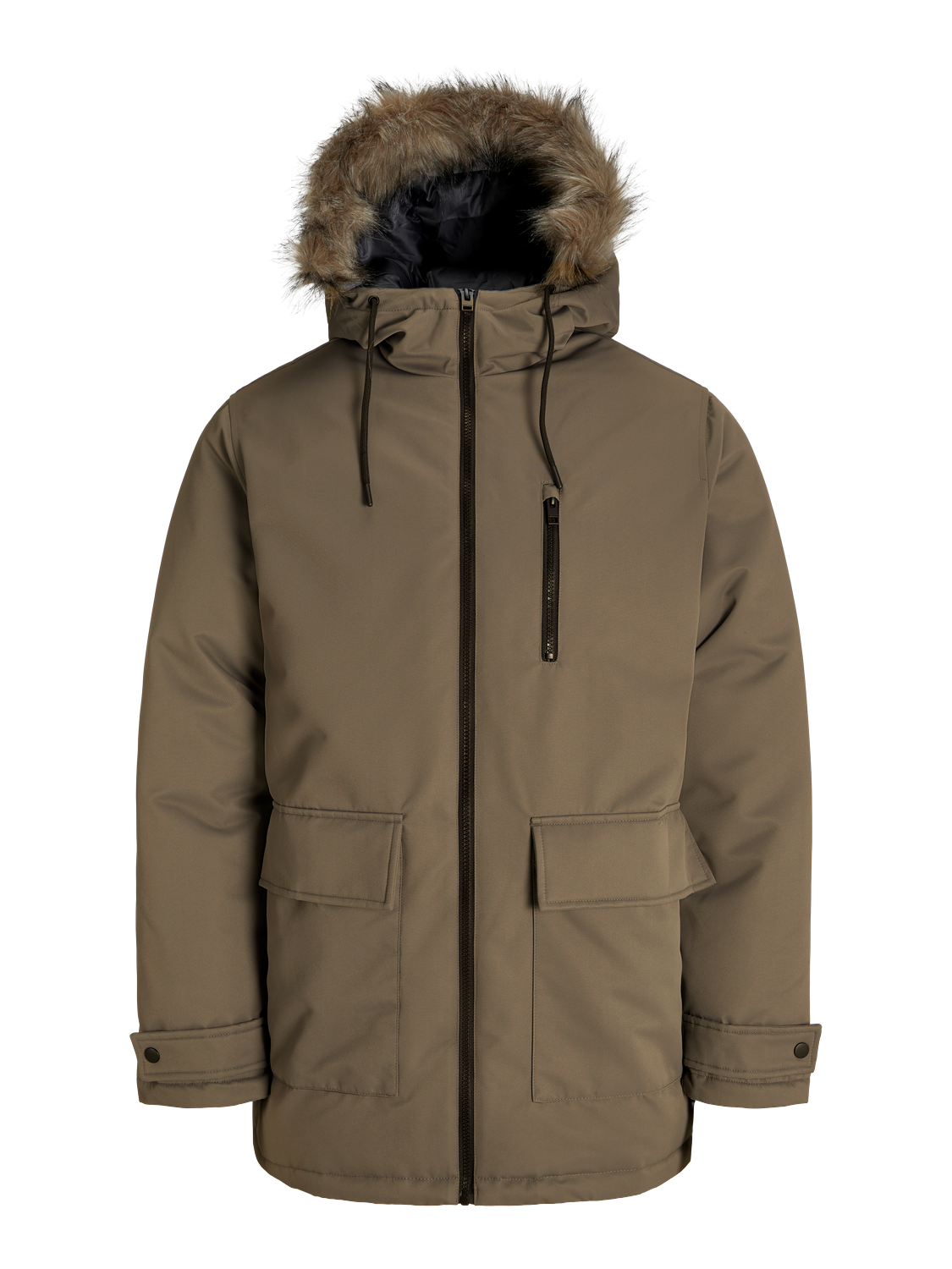 Jack Jones Brown Parka JACK JONES Winter Parka 'JJEPolar' In Brown