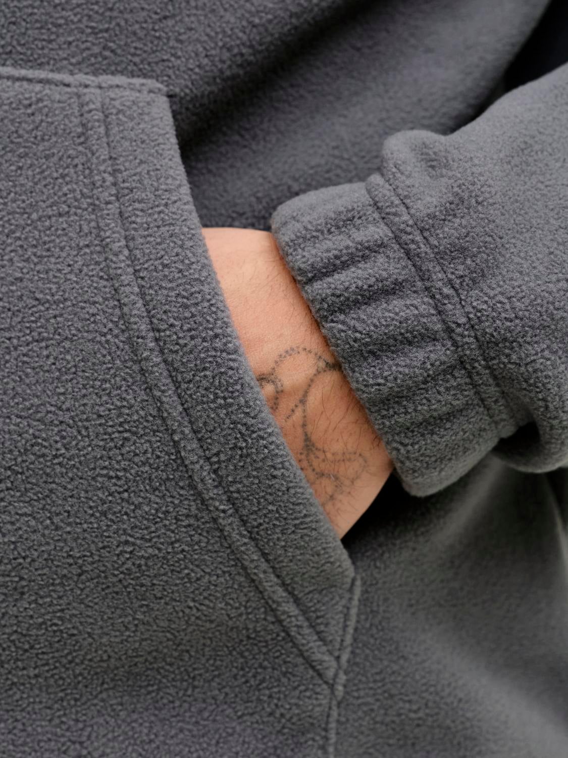 Relaxed Fit High neck Sweatshirt | Dark Grey | Jack & Jones®