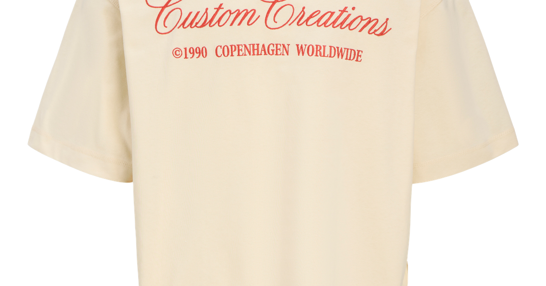 Oversize Cropped Fit Crew neck T-Shirt | Off White | Jack Oversize Cropped Fit Crew neck T-Shirt | Off White | Jack