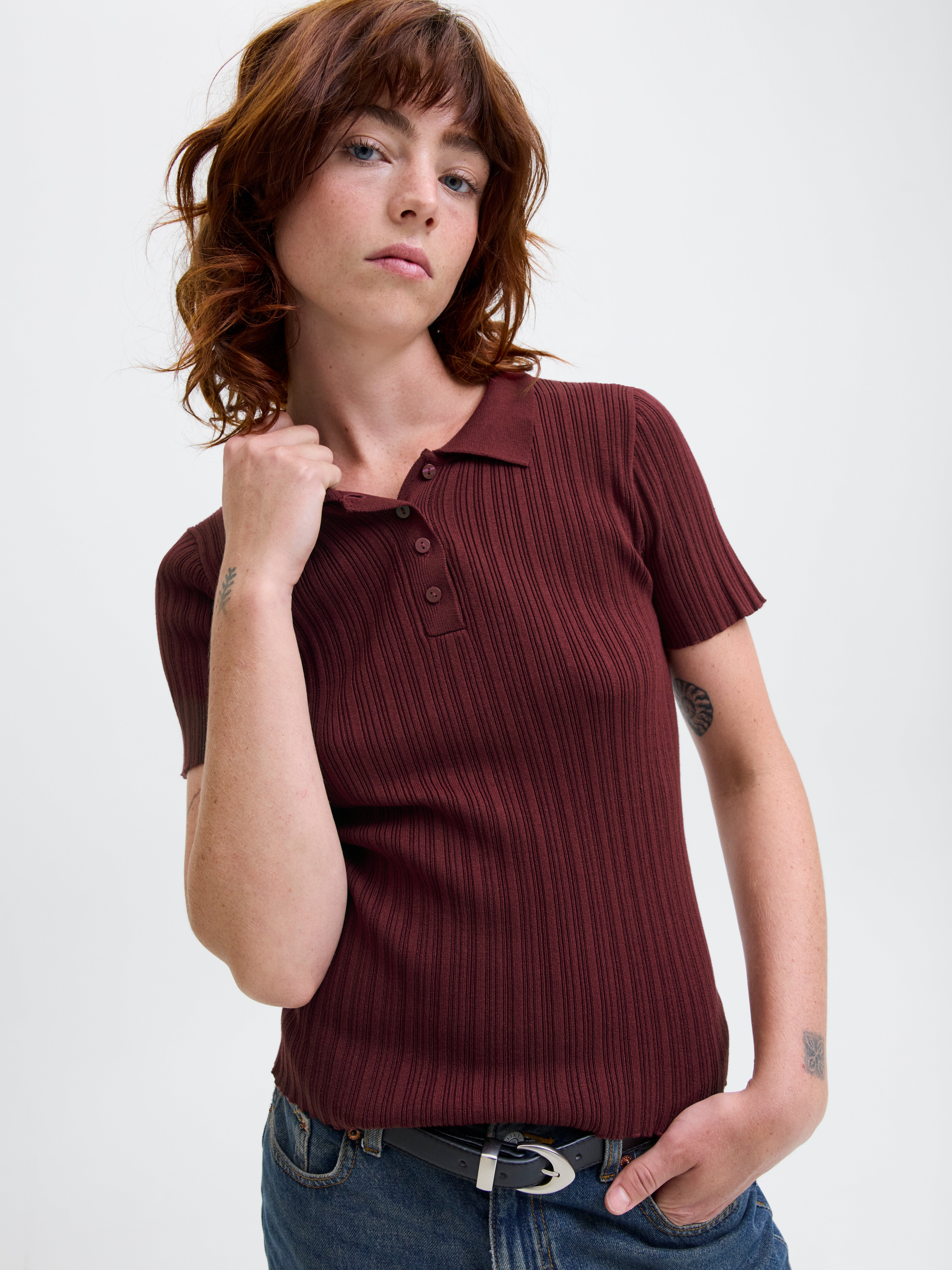 Chandail en tricot Stretch Fit Polo | Jack & Jones®
