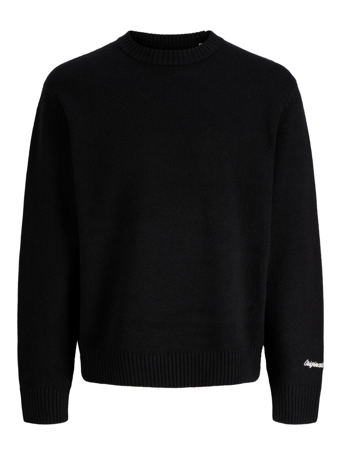 Loose Fit Sweater | Black | Jack & Jones® Loose Fit Sweater | Black | Jack & Jones®