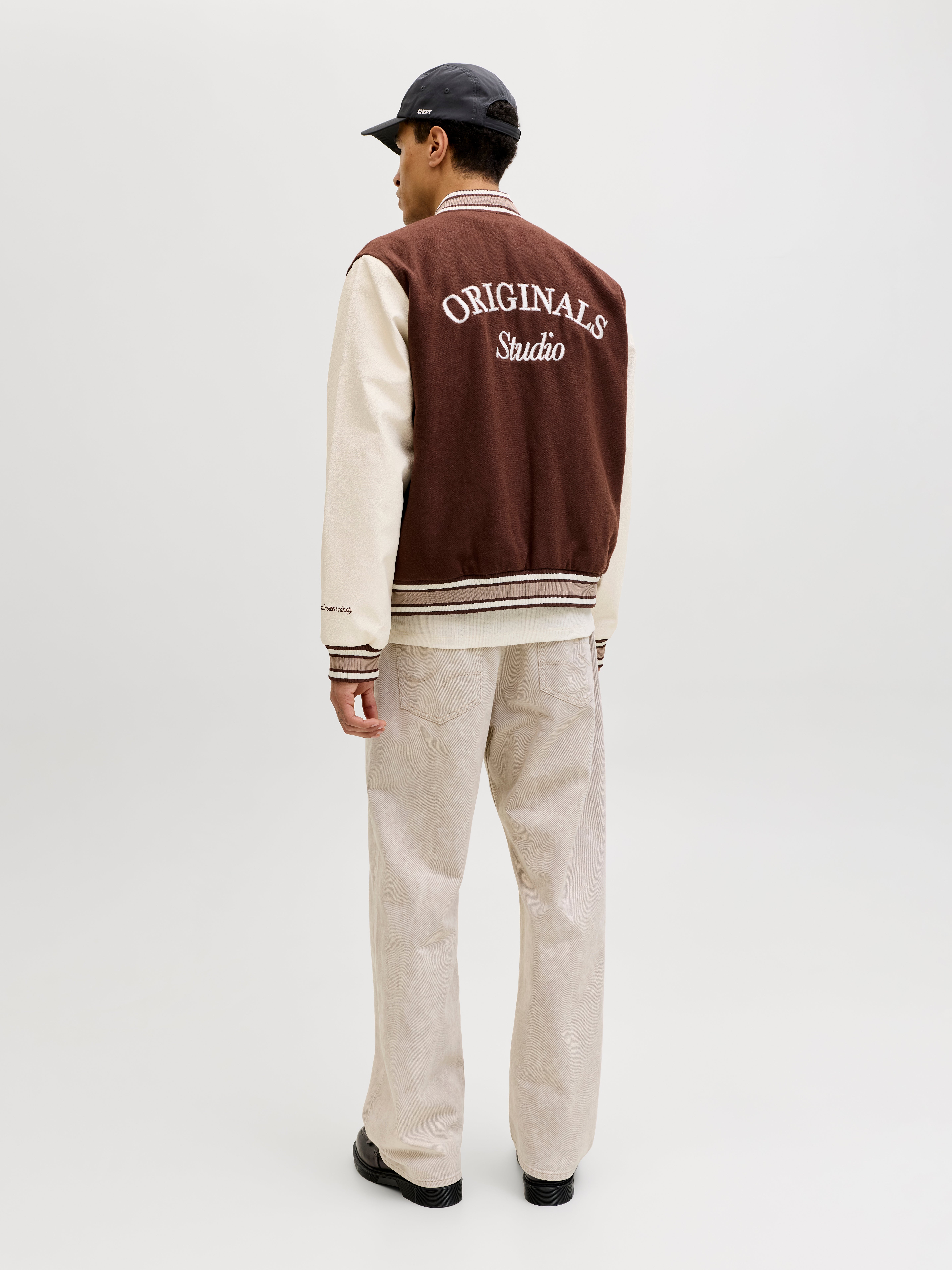 Baseball Collar Bomber Jacket | Dark Red | Jack & Jones®