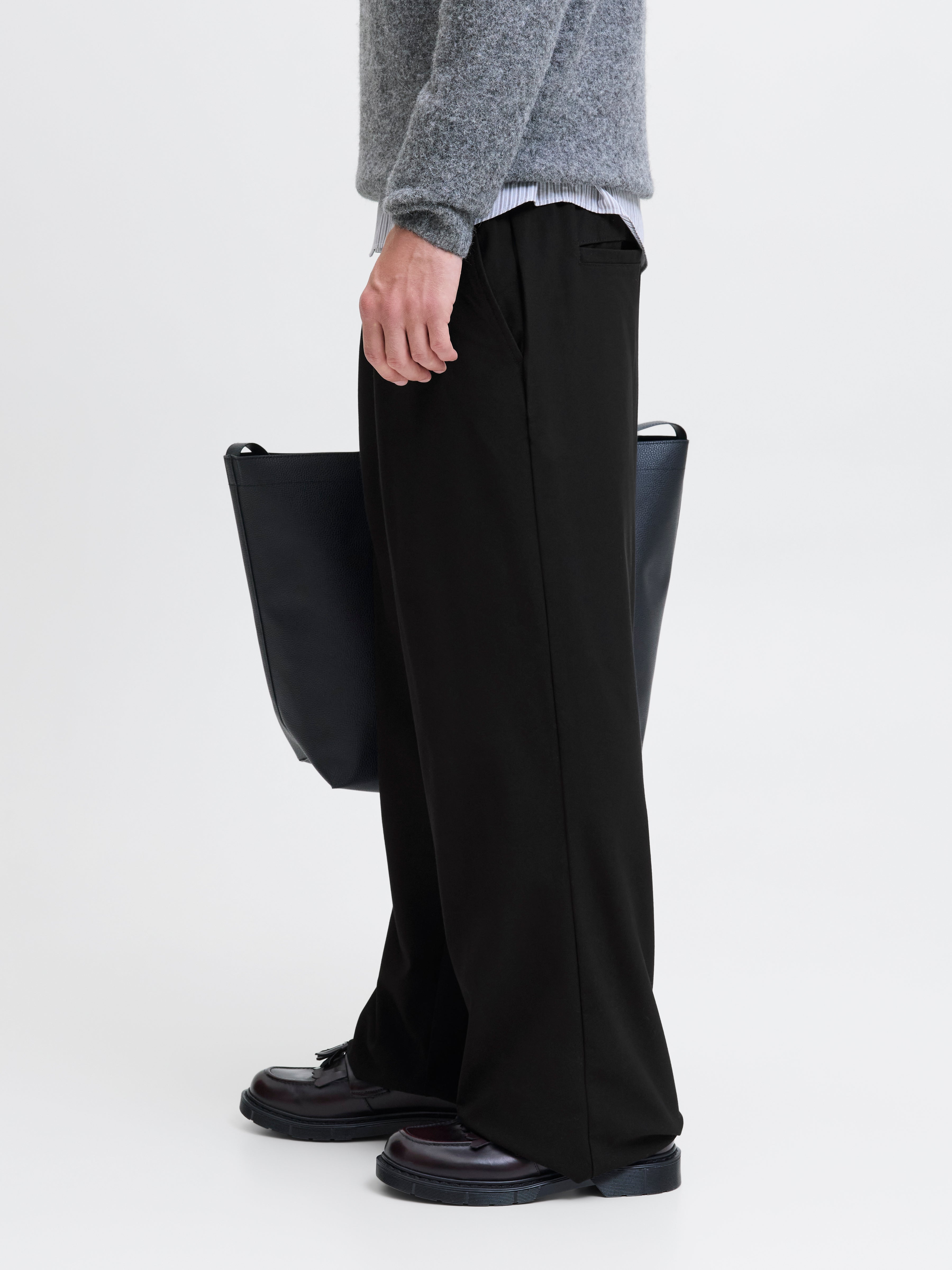 Wide Leg Jack And Jones Black Pants Jack Jones Loose Fit Multi