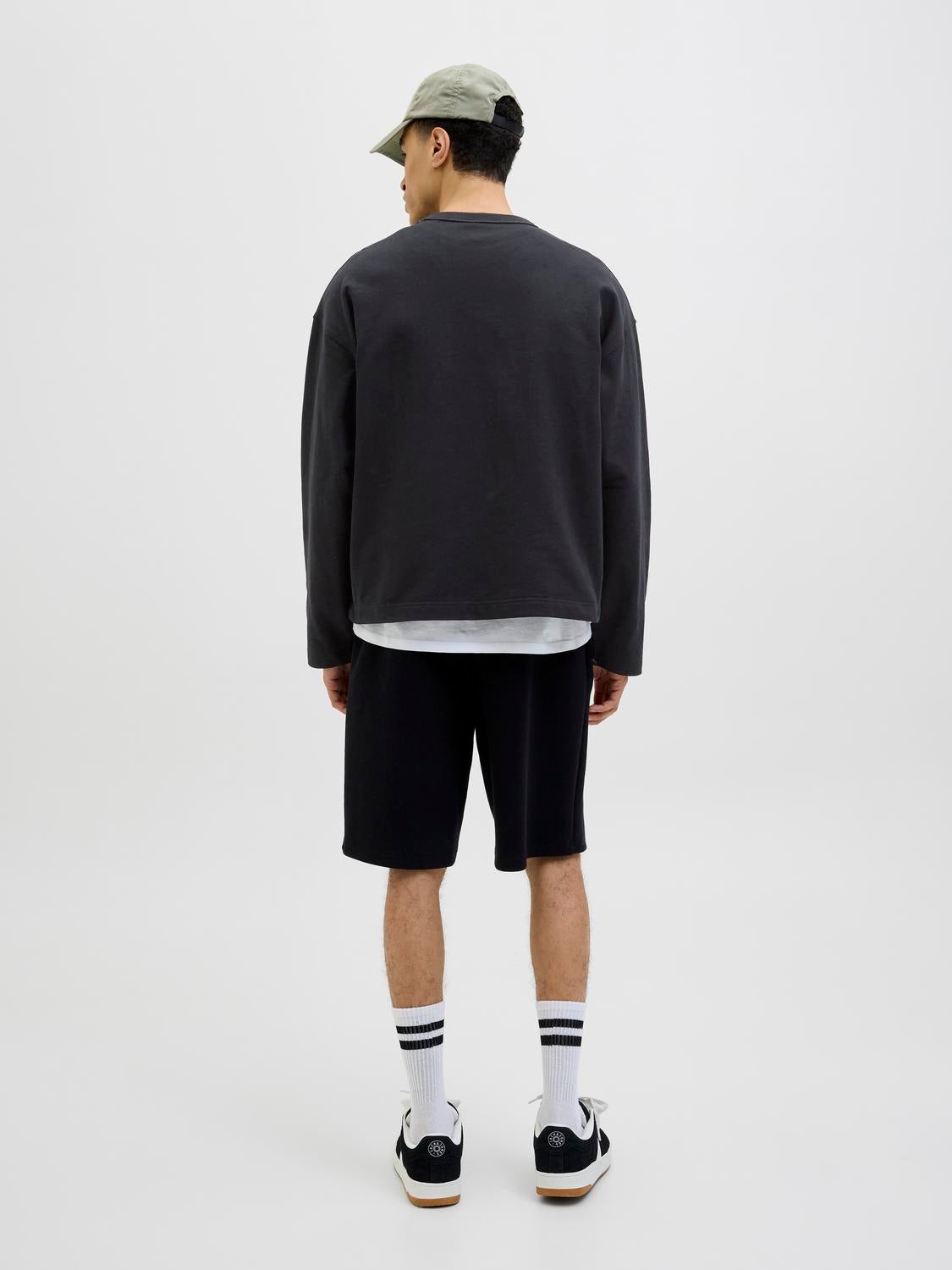 Oversized Cropped Fit Crew neck Set sleeves Sweatshirt | Jack & Jones®