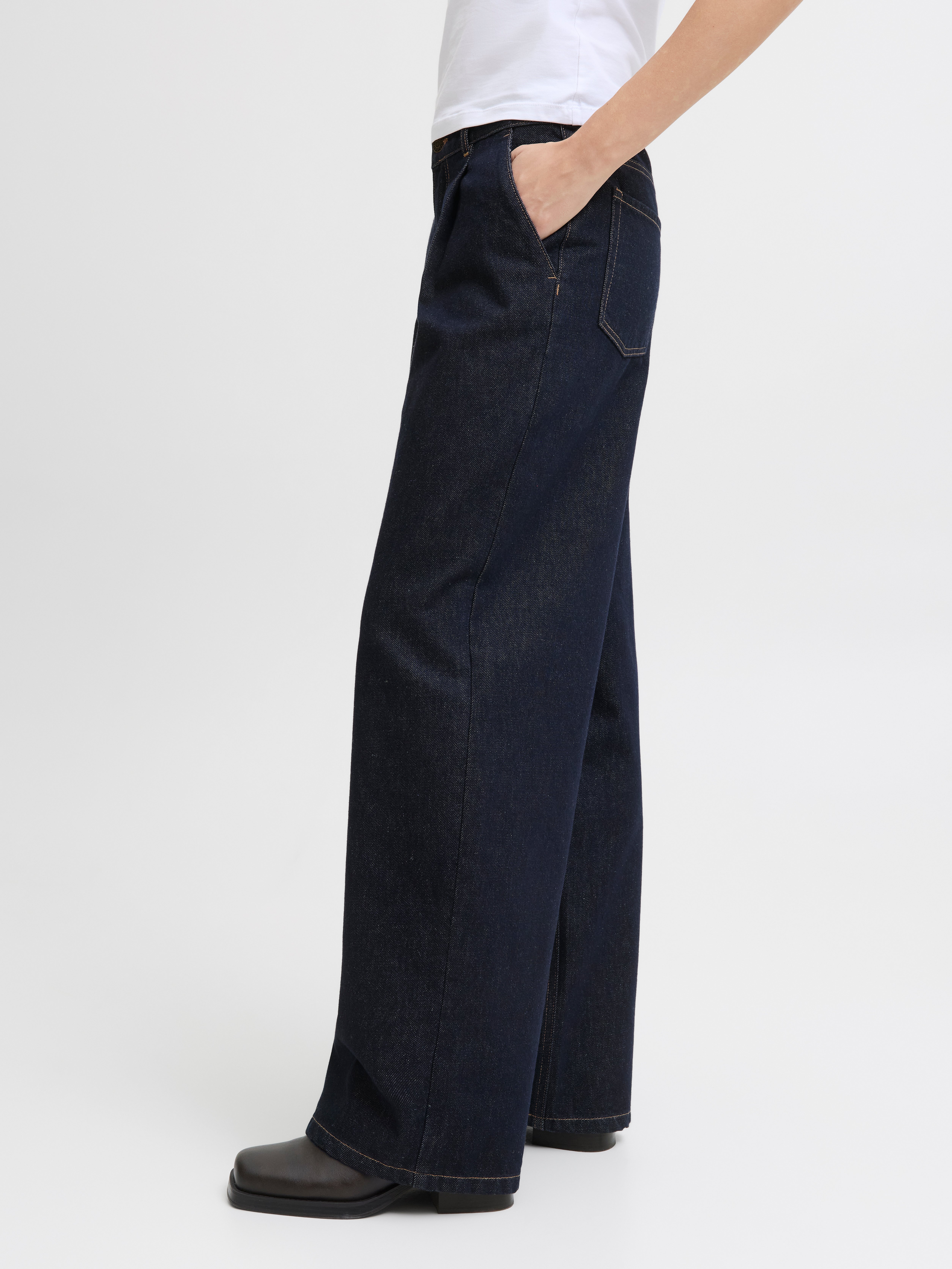 Wide Leg Fit Jeans | Dark Blue | Jack & Jones®