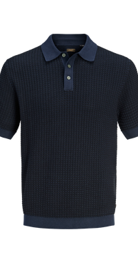 Regular Fit Knitted Polo-Shirt | Dark Blue | Jack & Jones®