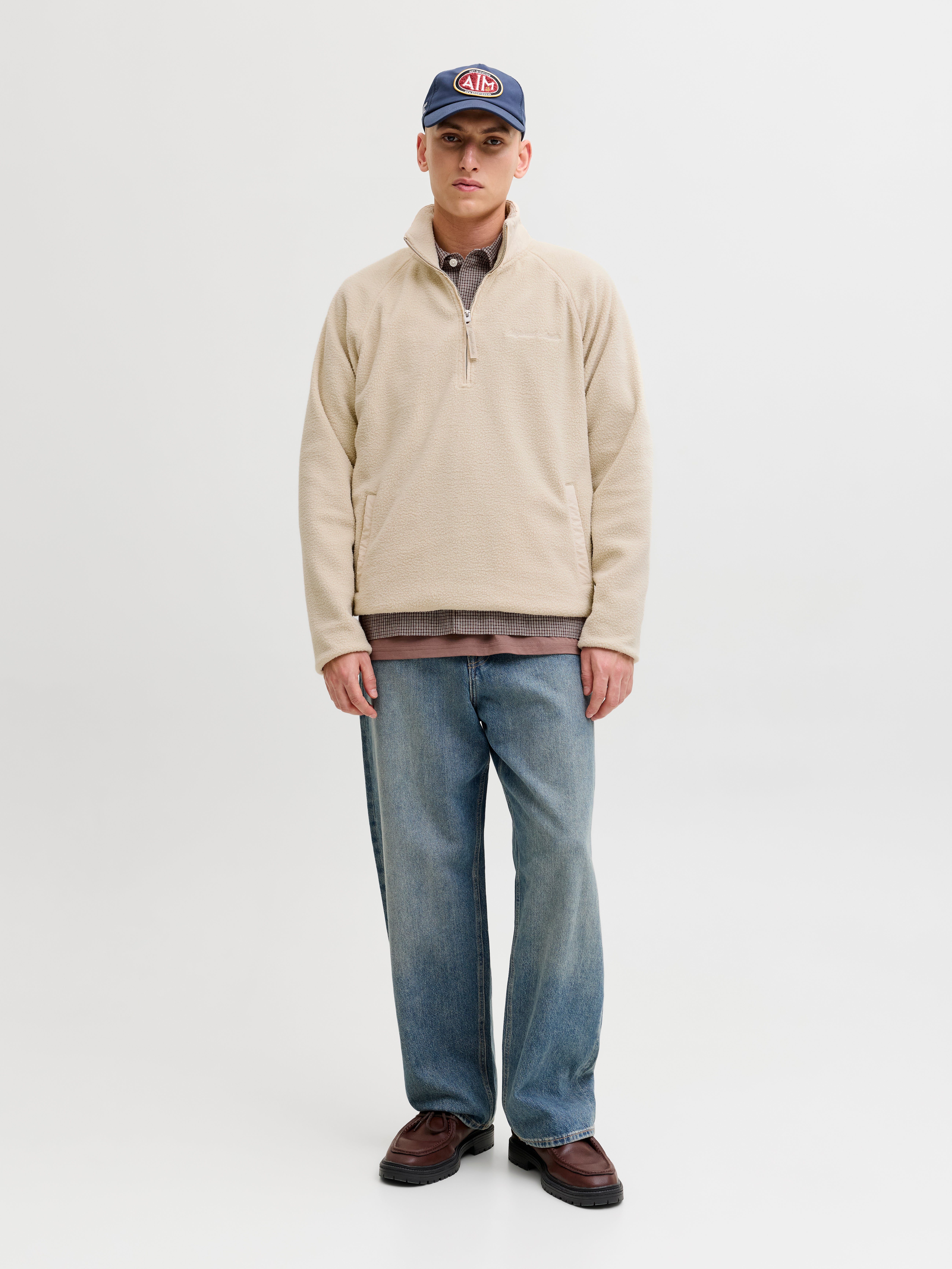 Chandail ouaté en tissu polaire Coupe décontractée | Jack & Jones