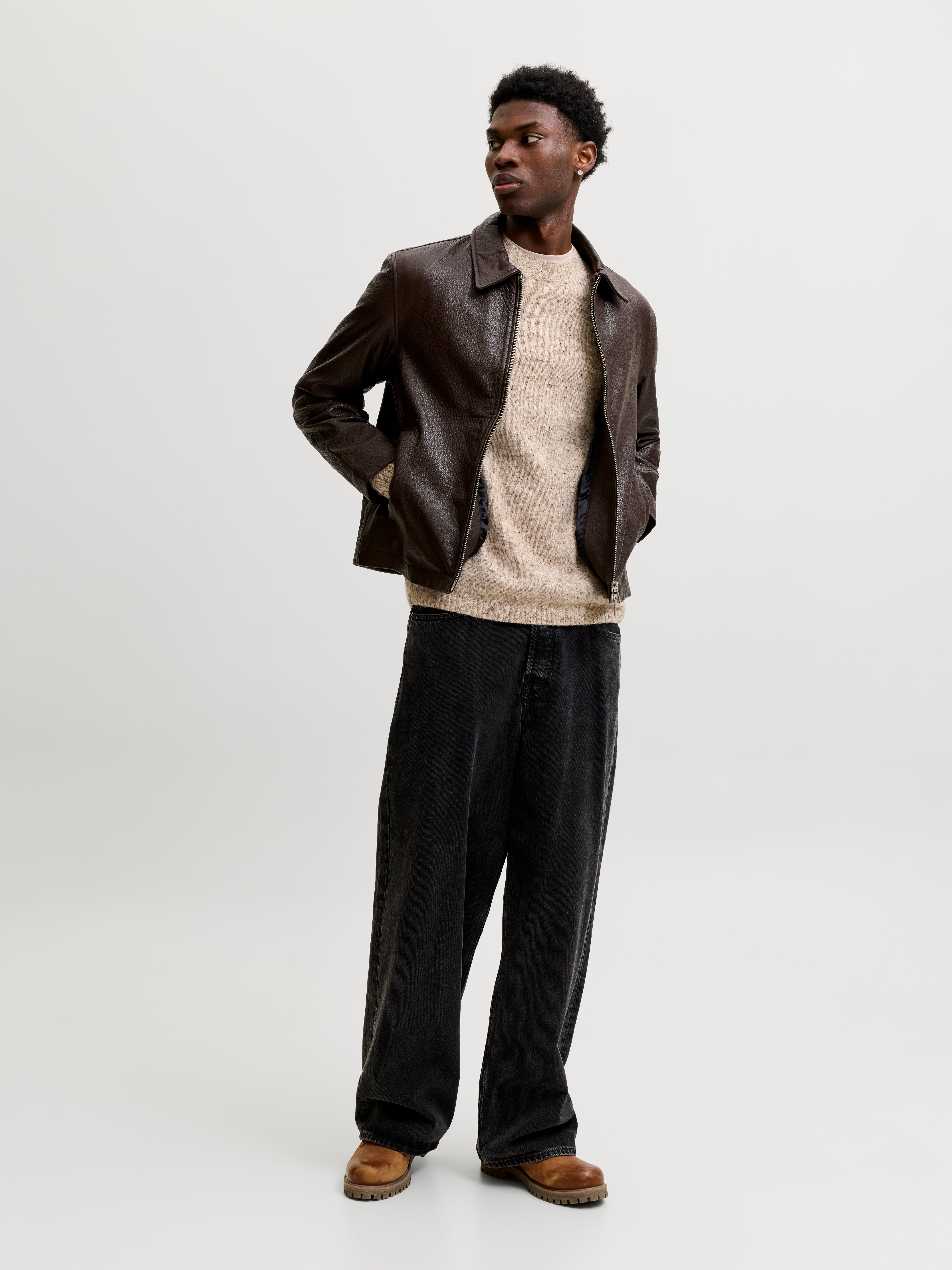 Pullover Coupe régulière Col ras du cou Poignets côtelés Manches montées | Jack & Jones