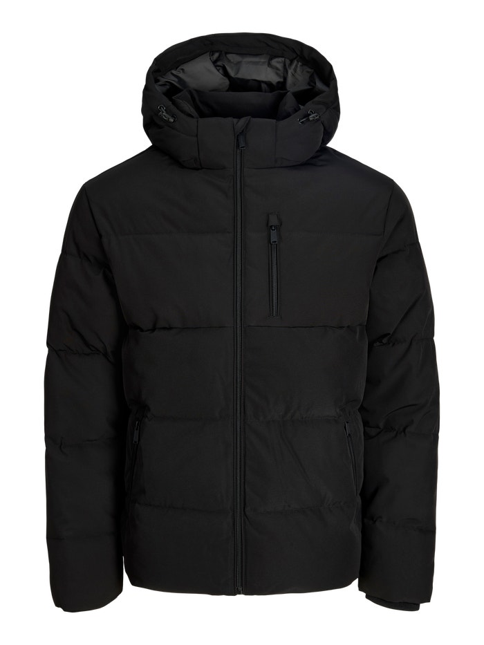 Jones Tile Adjustable hood Puffer jacket | Black | Jack & Jones®