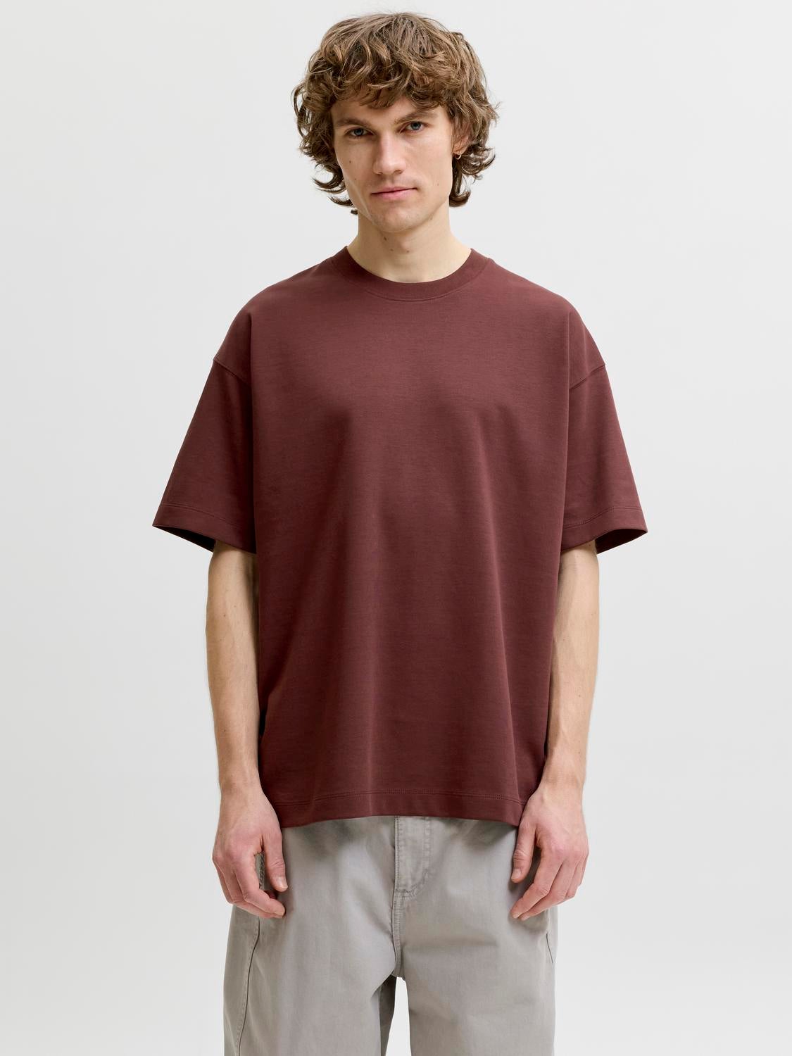 T-shirts Coupe ample Col rond Manches montées | Jack & Jones