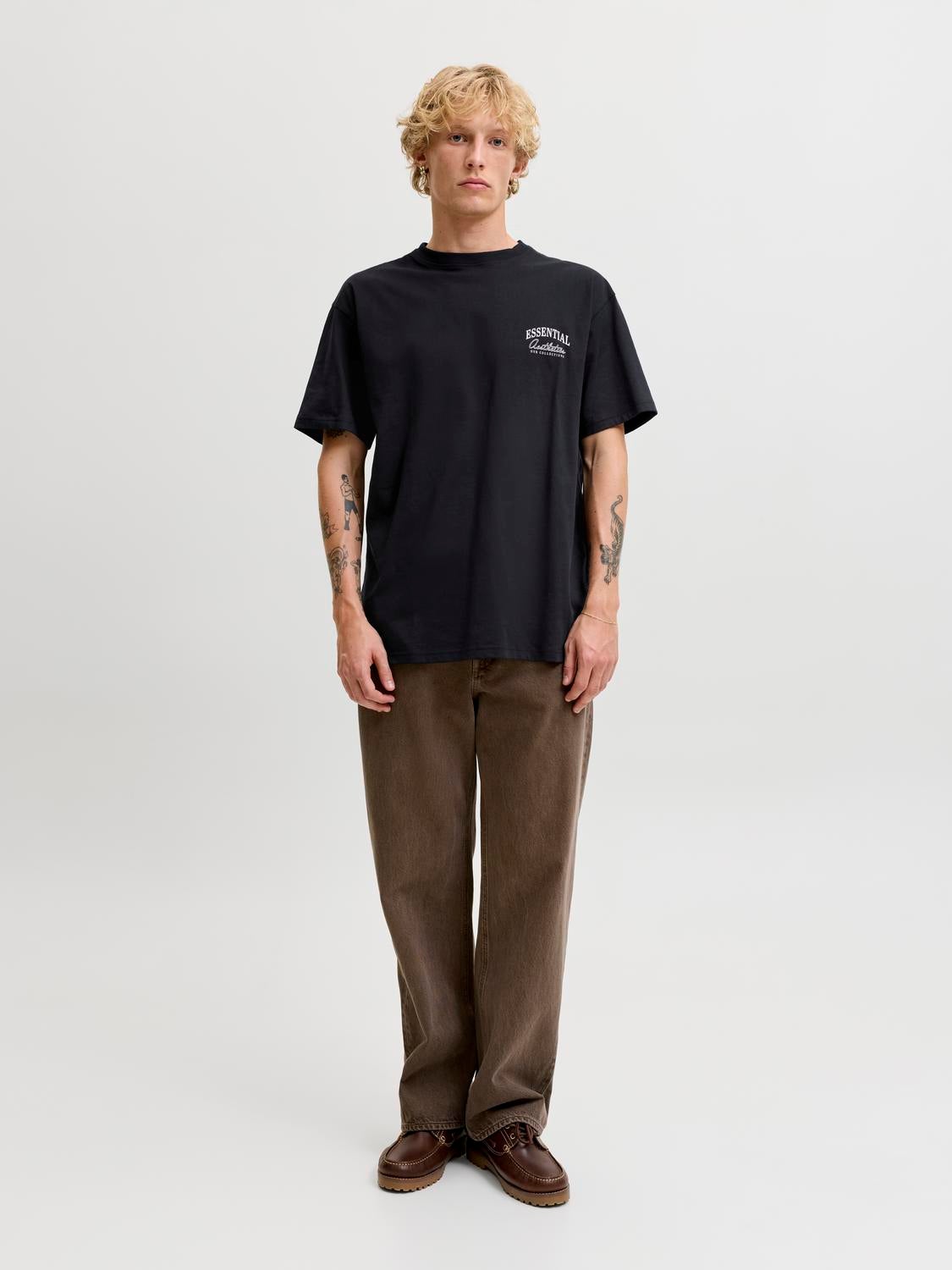 Relaxed Fit Round neck Set sleeves T-shirt | Jack & Jones