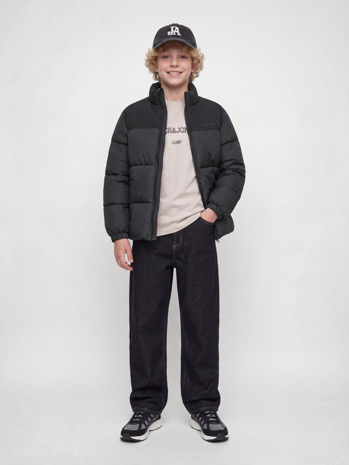 High stand-up collar Junior Slim fitted sleeves Puffer Jacket | Jack & Jones