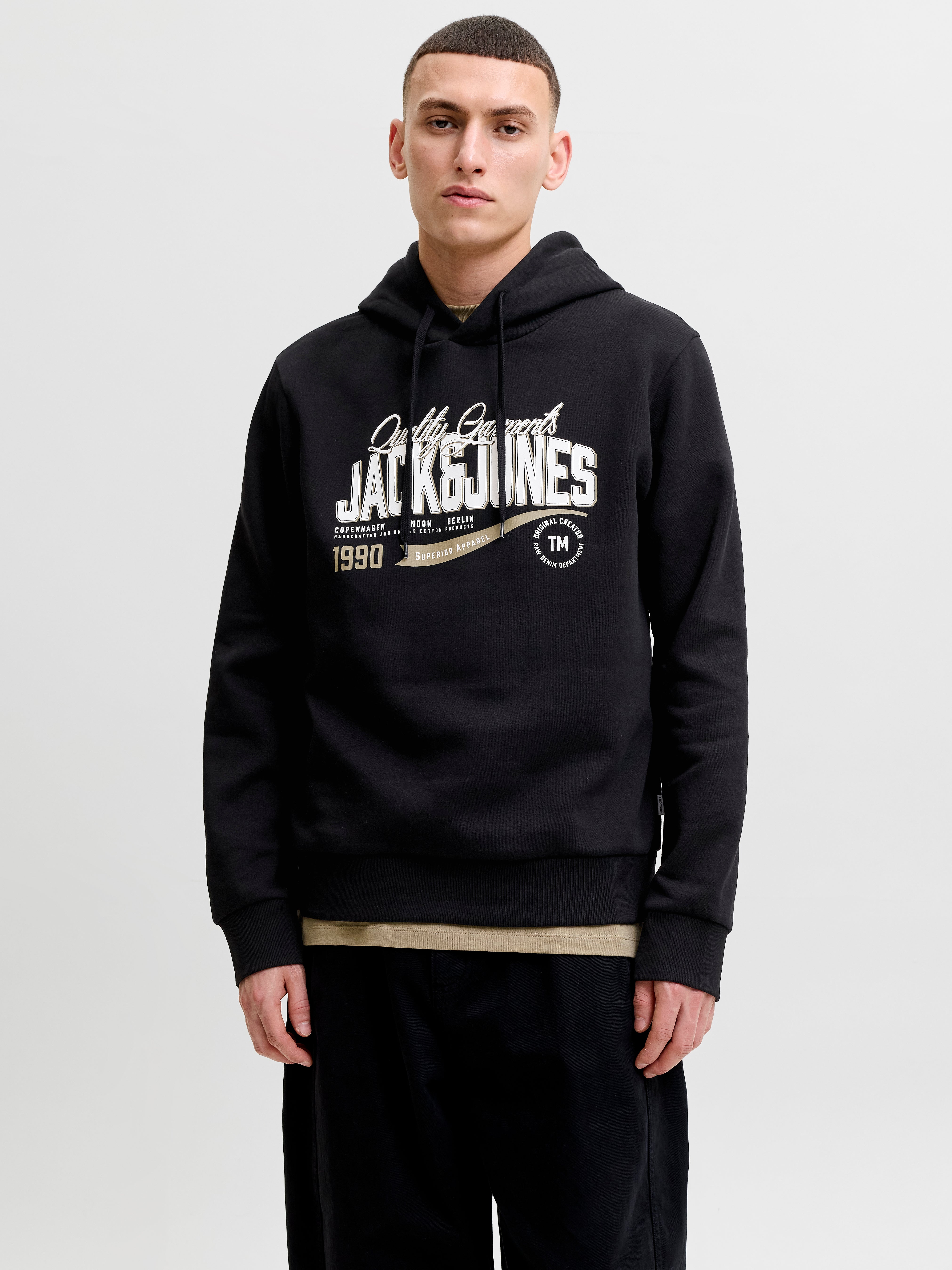 Regular Fit Hoodie Set sleeves Sweatshirt | Jack & Jones