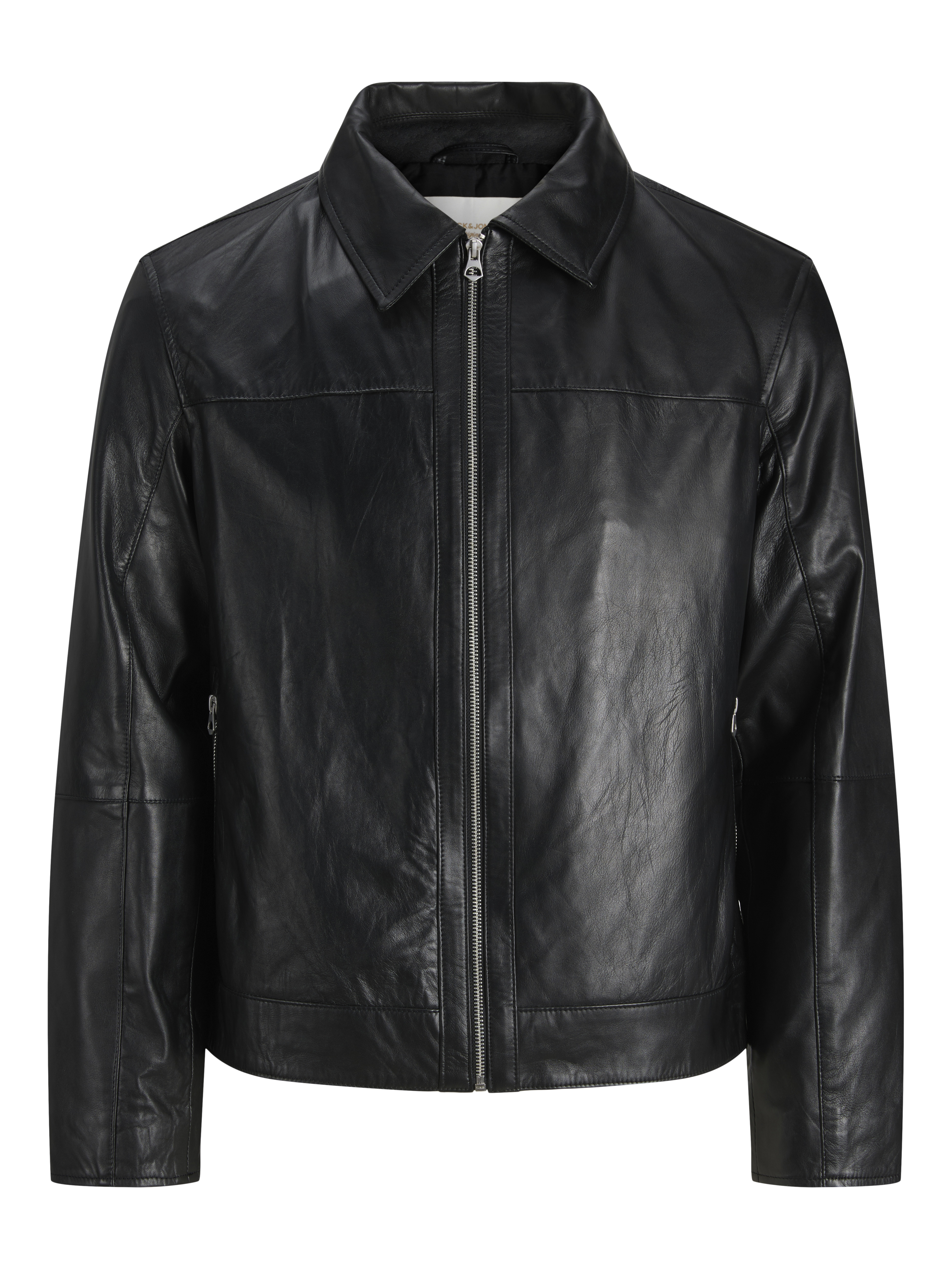 Leather Jacket | Black | Jack & Jones®