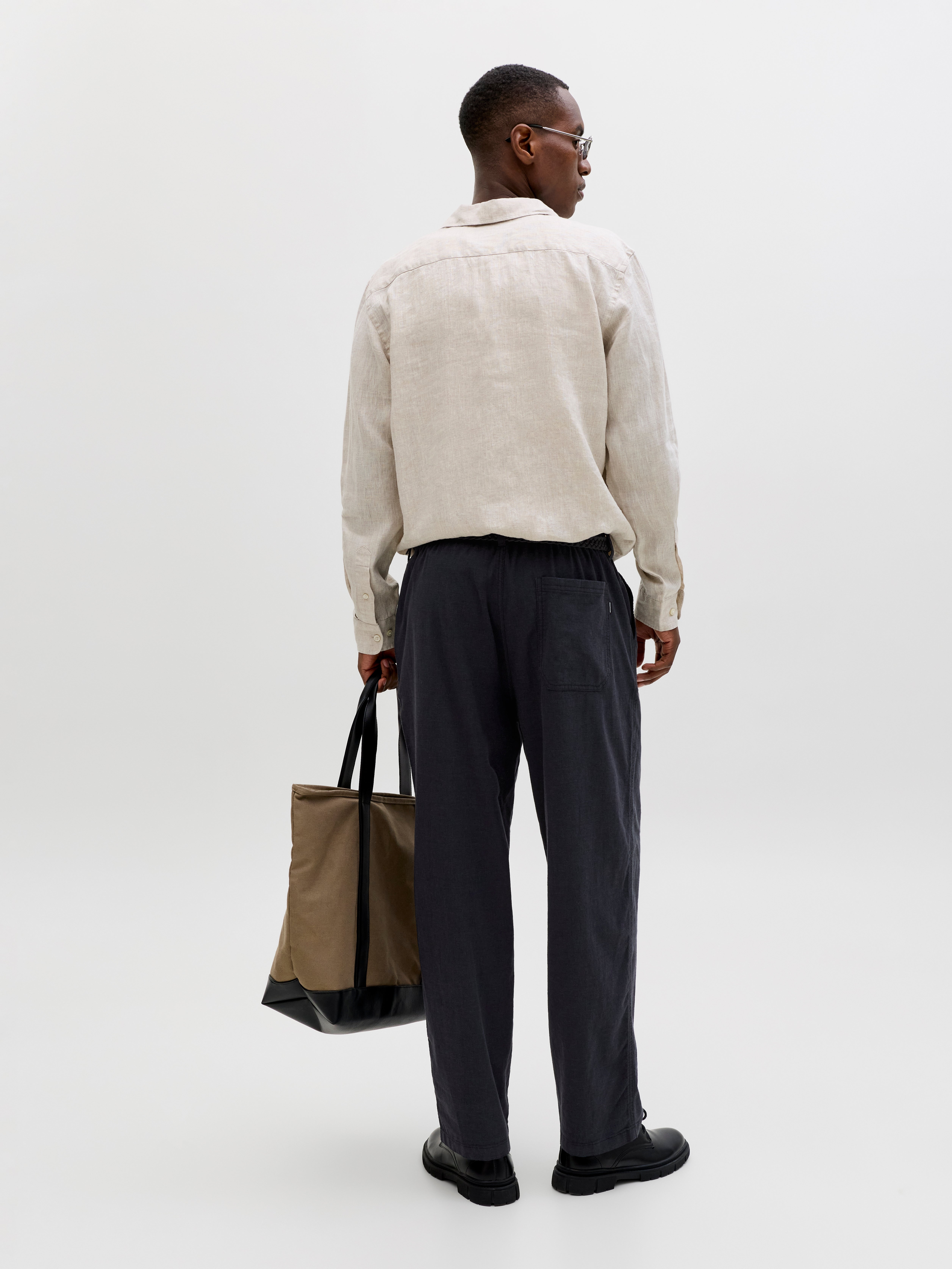 Linen-blend Barrel Fit Pants | Jack & Jones