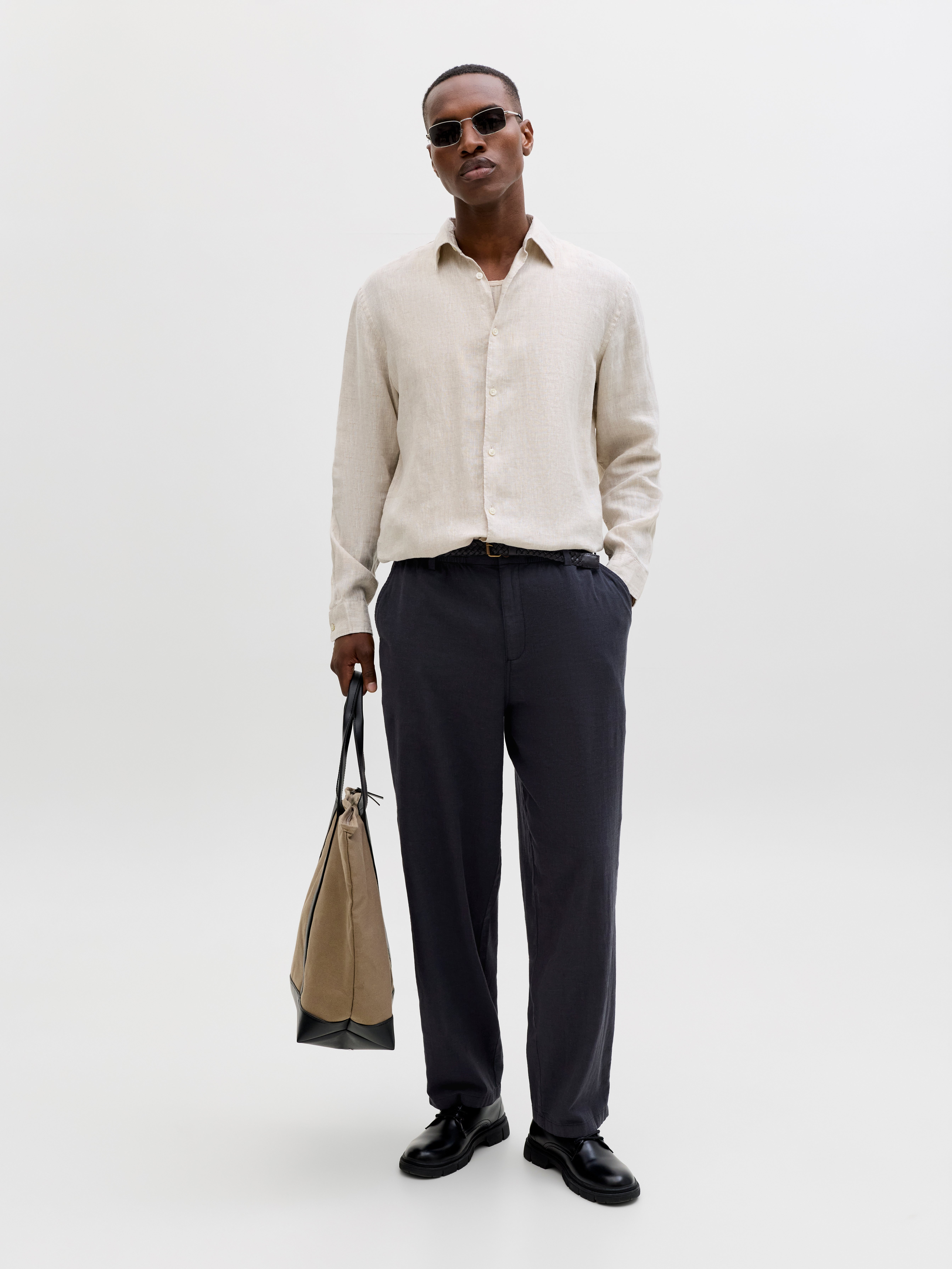 Linen-blend Barrel Fit Pants | Jack & Jones