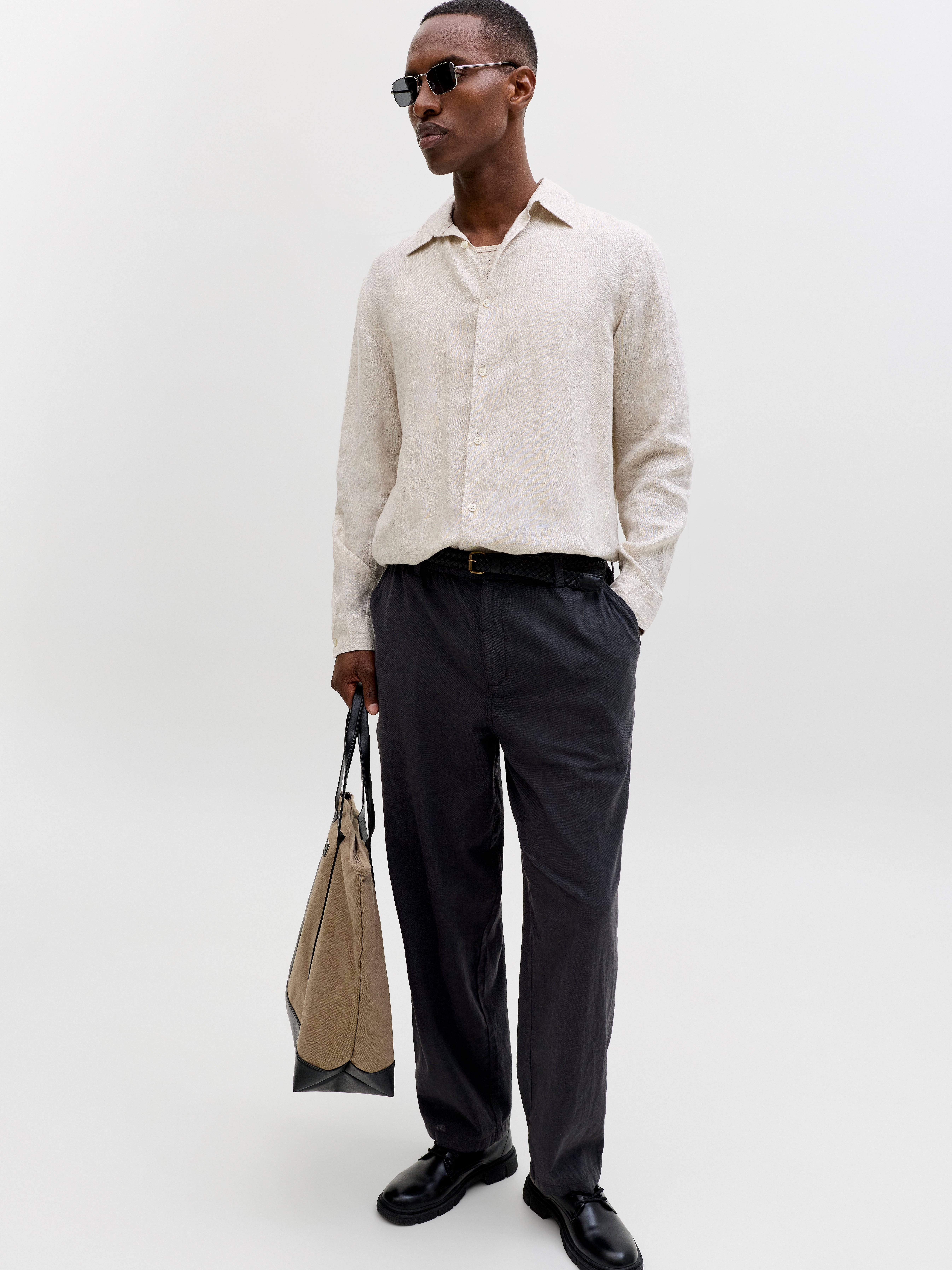 Linen-blend Barrel Fit Pants | Jack & Jones